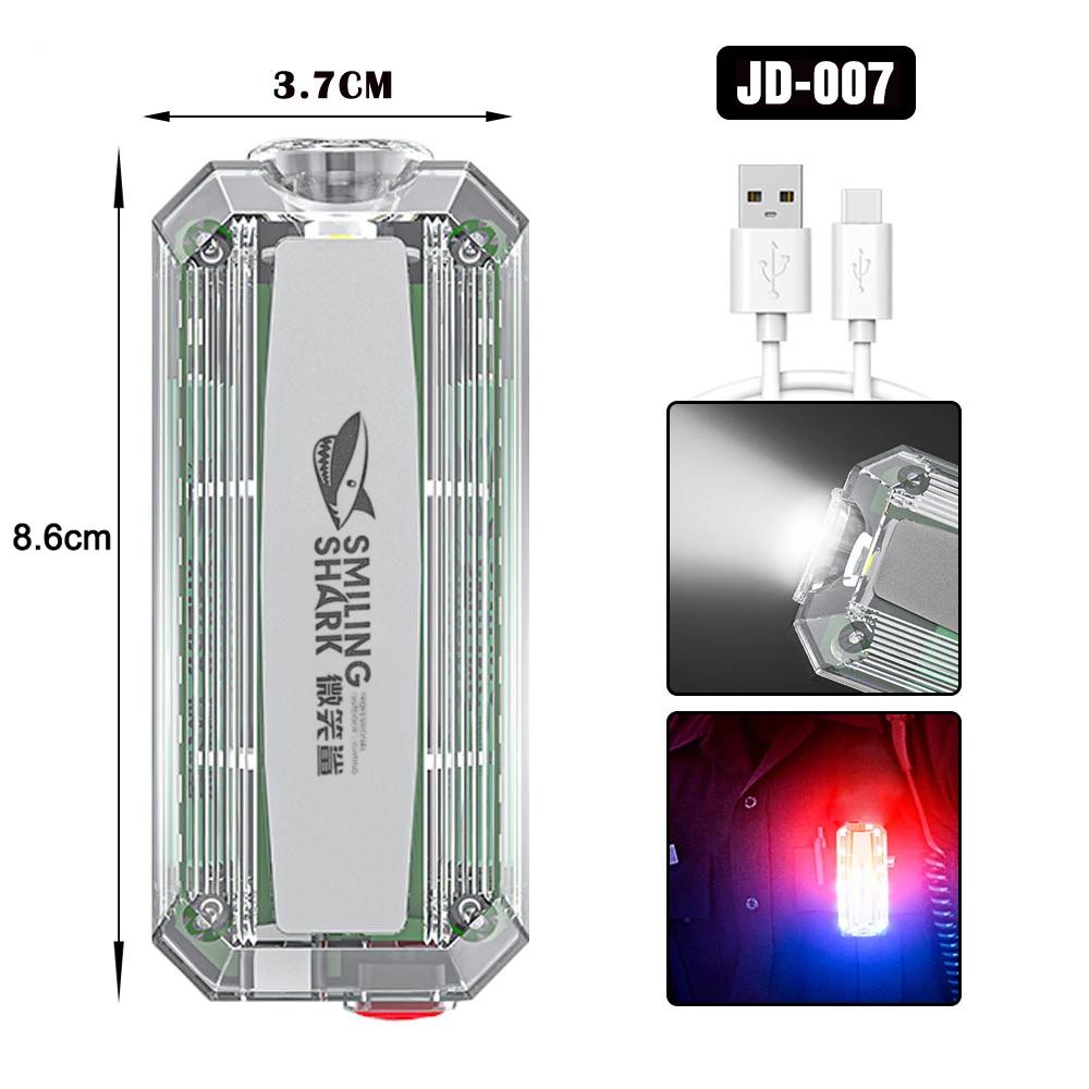 1/2 buc. roșu albastru LED stroboscop lampă de avertizare pentru poliție cu clemă de umăr lanternă pentru alergare în aer liber Lampă reîncărcabilă pentru cască de siguranță