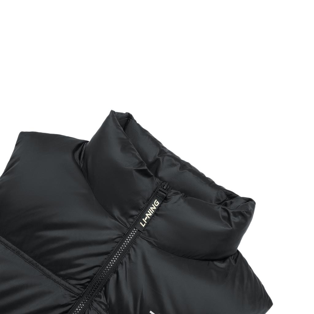 Li Ning Comfortable Casual Simple Letter Print Stand Collar Vest Unisex Vests Black AMRU123-2