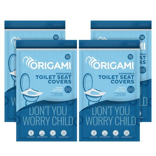 

Оригами Одноразовые накладки на сиденье унитаза Упаковка 4 штуки (10 штук в упаковке, Всего 40 листов) | Без прямого контакта с антисанитарными сиденьями