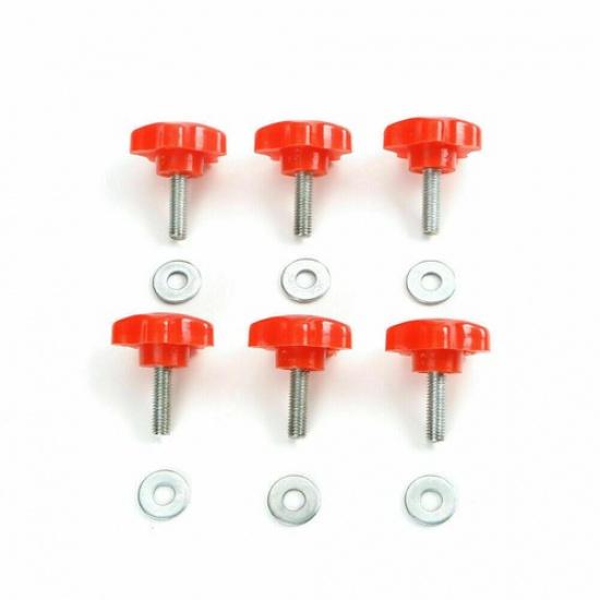 12pcs Hardtop Quick Removal Roof Screws for Jeep Wrangler JK JL 2007+ 4Door Red