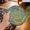 2D Flat Vintage Rustic Wooden Hanging Sign, "If Grandad Can't Fix It We Are All Screwed" Funny Wall Art, Father's Day Gift for Grandad, Garage Man