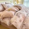 Sleep Grid Digital Printed Cotton Thickened Woolen Four Piece Set