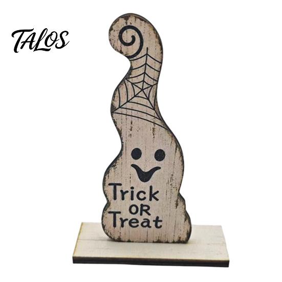 Versatile Room Decorations Cute Halloween Black Cat Pumpkin Skull Decor, Vintage Boo Wooden Sturdy Decorative Accents Signs, Tabletop Decoration