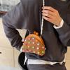 Summer small bag 2025 new Mori sweet girl small fragrant wind pearl chain shoulder clip buckle shell bag pu