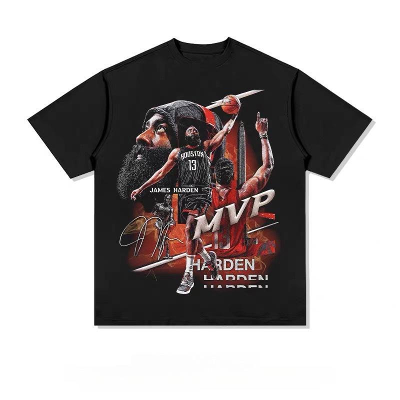 James Harden Basketball T Shirt For Unisex Unisex Cotton Short Sleeve Hot Sale Mvp Badge Print Athlete Style Top
