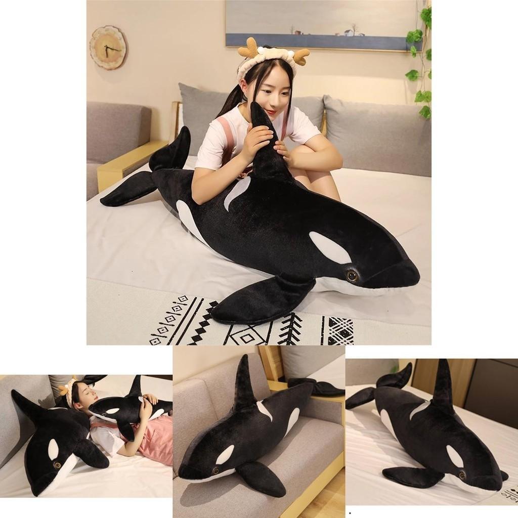 Realistic Killer Whale Plush Toy Soft And Cuddly Ocean Sea Life Stuffed Animal Pillow Doll