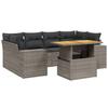 VidaXL Garden Lounge Set with Cushions 7 Pcs, Patio Sofas, Patio Furniture Set, Outdoor Furniture, Grey 3272537