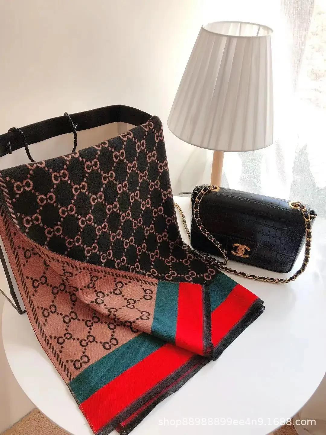 

Новый двухсторонний шарф Кашемир Мода Женский Осенне-зимний Ветрозащитный Теплый Толстый Кашемировый Платок Головной Платок 190cm