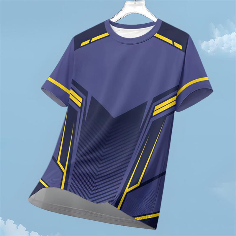 Men's Quick Dry Short Sleeve Sports T Shirt Fitness Running Badminton Sportswear T-shirt Summer Trendy Outdoor Breathable Tees