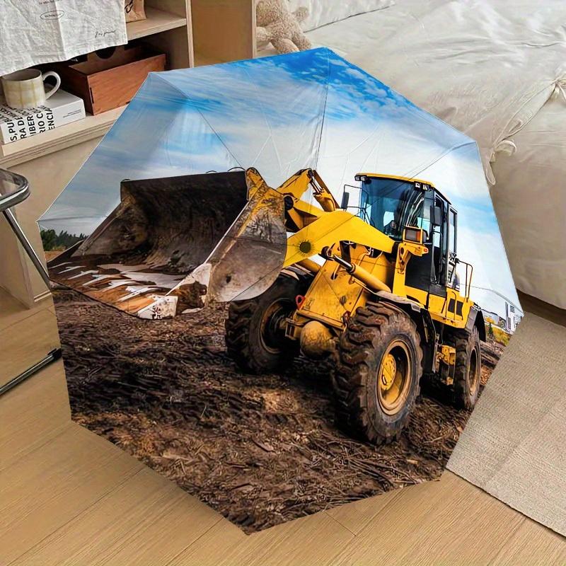 1pc Bulldozer Construction Themed High-quality Umbrella,Automatic Opening and Closing Umbrella,Multi-functional Umbrella G0811265
