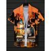 Floral Shirts Men's Hawaii Holiday Party Blouse 2025 Lapel Beach Shirt Flower Camisas Short-sleeved Womens Clothes