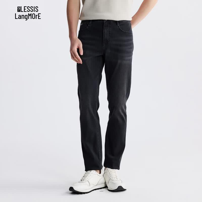 Lilang Men s Omni-Stretch Colorfast Slim-Fit Jeans - Denim Black 104