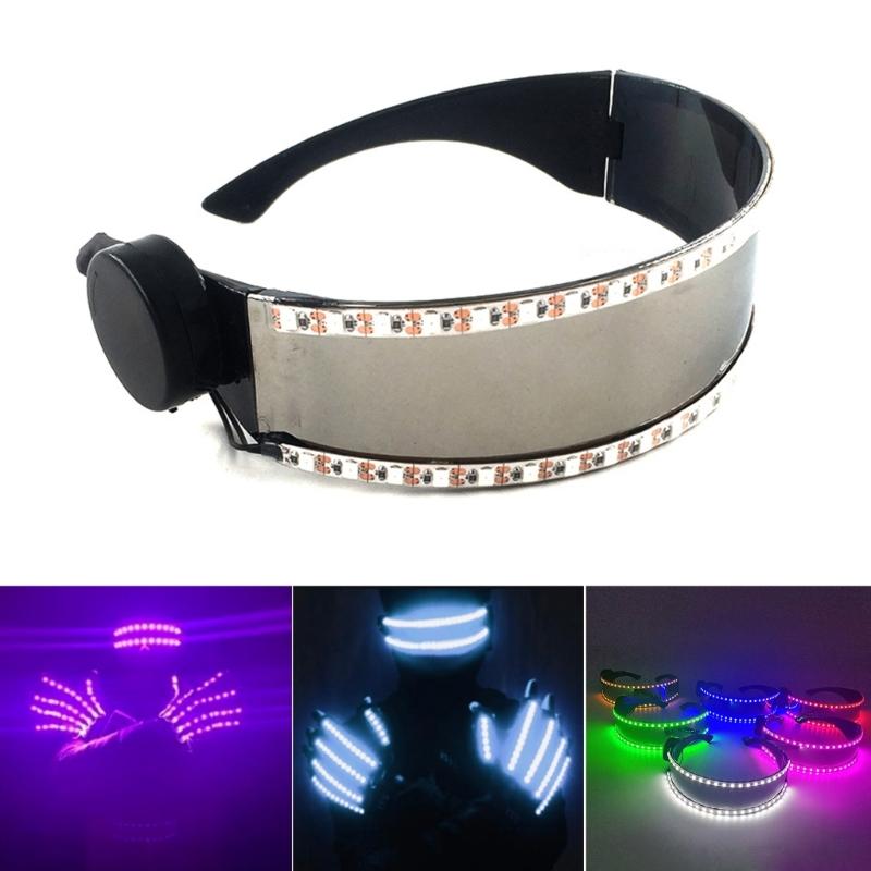 Flashing LED Party Glasses for Stage Shows Rave Party Eyewear Light Up Goggles Eyeglasses for Adult Dance Performances