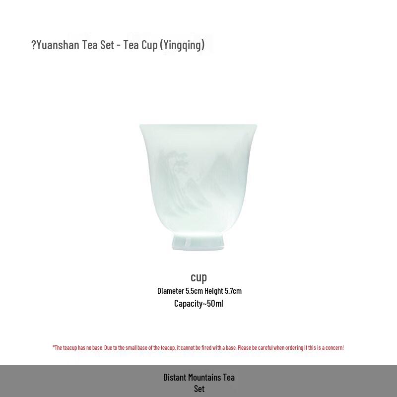 Shadow Green Landscape Ceramic Gaiwan Teacup