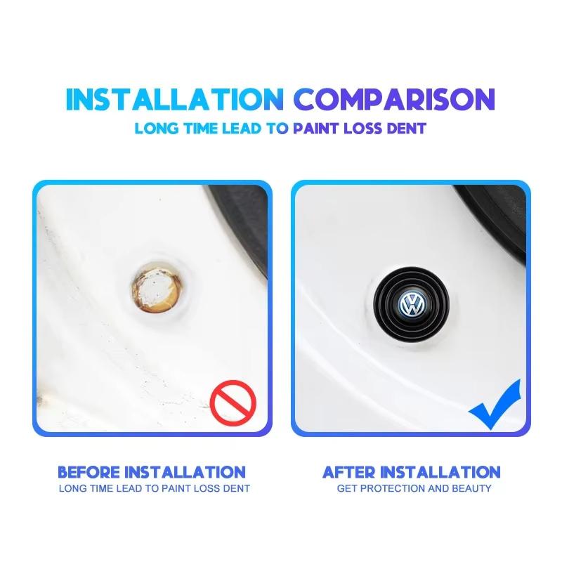 2026 Hot For Volkswagen VW 8Pcs Car Door Absorber Shockproof Anti Noise Pad Buffer Gasket For VW GTI Polo Golf Passat Tiguan Art