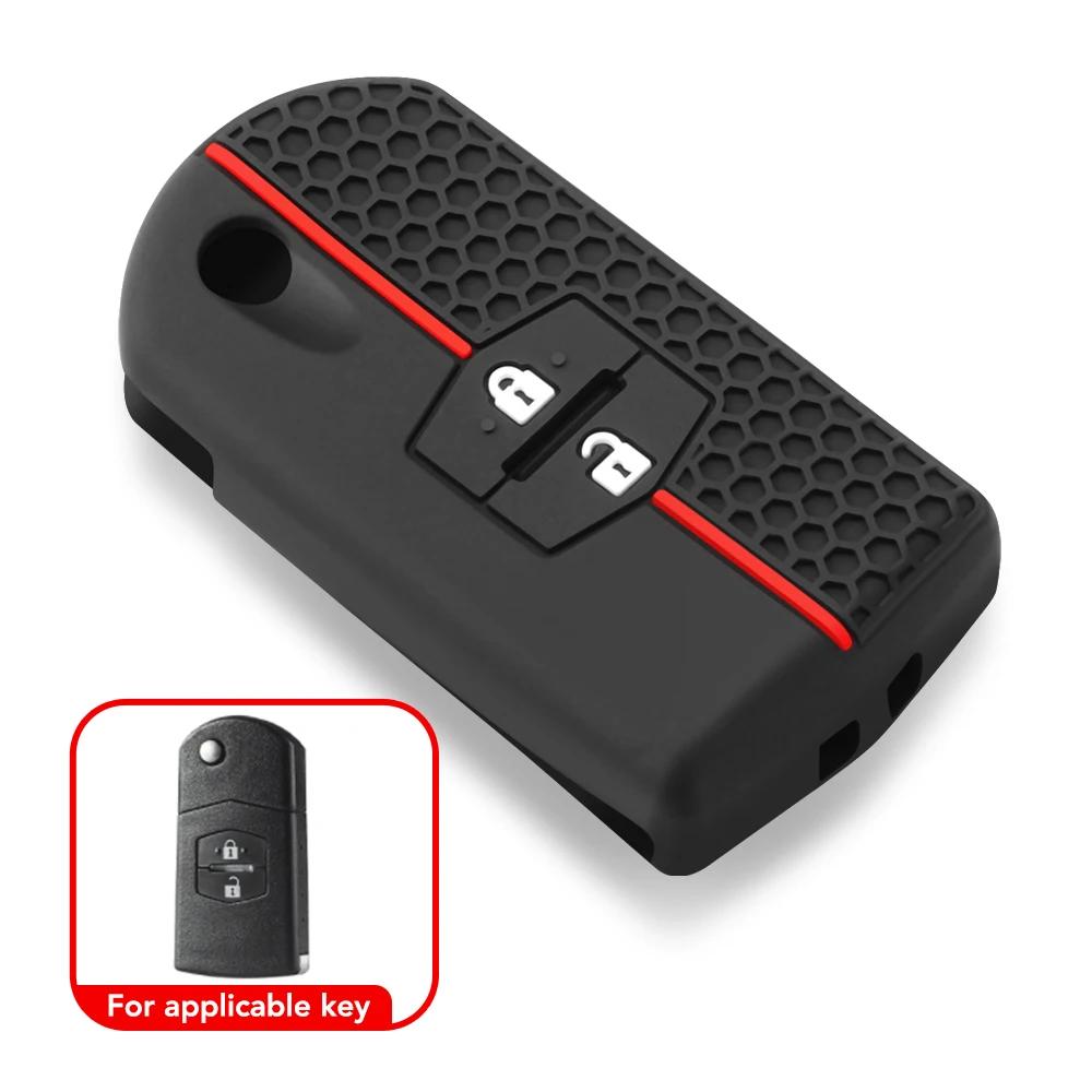 Custodia in silicone per chiave auto Mazda Demio 2 3 5 6 M3 M5 M6 CX-5 CX7 CX9 RX8 MX5 MPV Cover protettiva per telecomando senza chiave