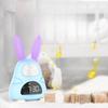 New Cartoon Rabbit Colorful Night Light Children LCD Digital Electronic Silicone Charging Creative Table Alarm Clock