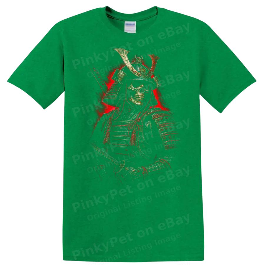 Samurai Skeleton Warrior T Shirt Epic Graphic Art Horror Theme Tee