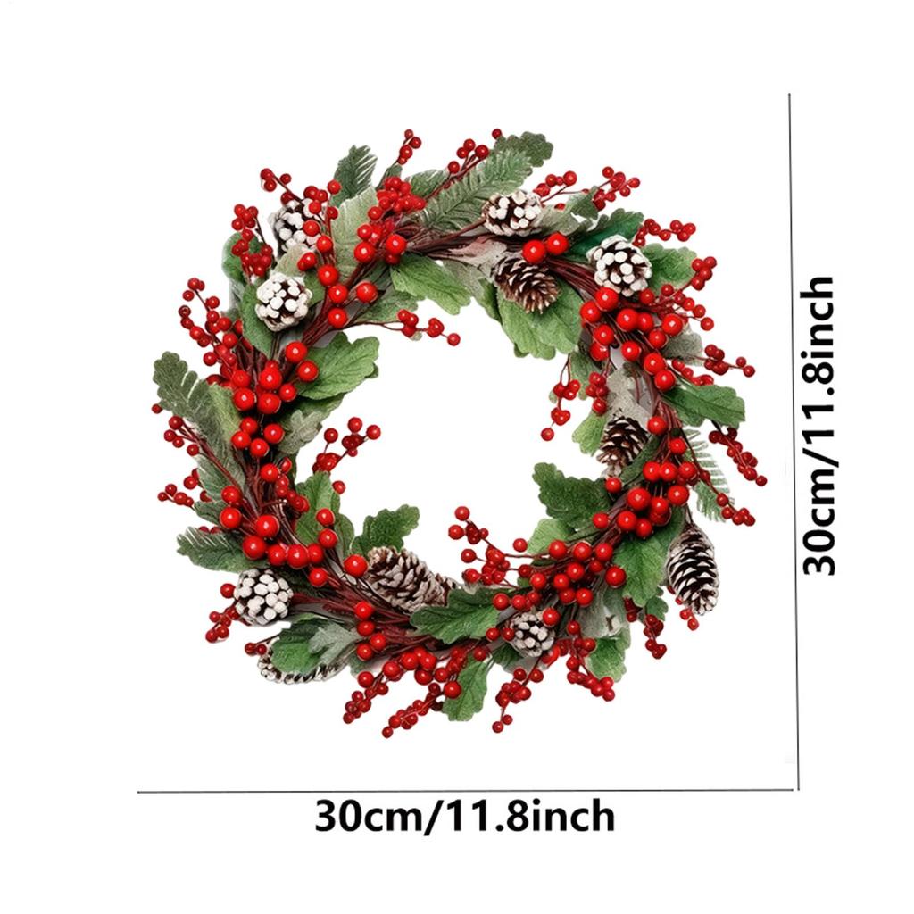 Christmas Wreath Decal Removable Garland Decal Party Decor Christmas Wreath Wall Clings For Winter Door Home Party Shop Bathroom
