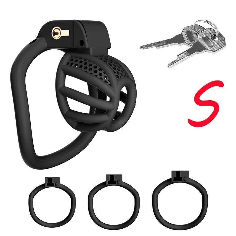 Chastity Cage 3 Rings Penis Ring Cock Cage Fetish Sissy BDSM Sex Toys for Men Adult Fetish Gear Male Urethral Chastity Device