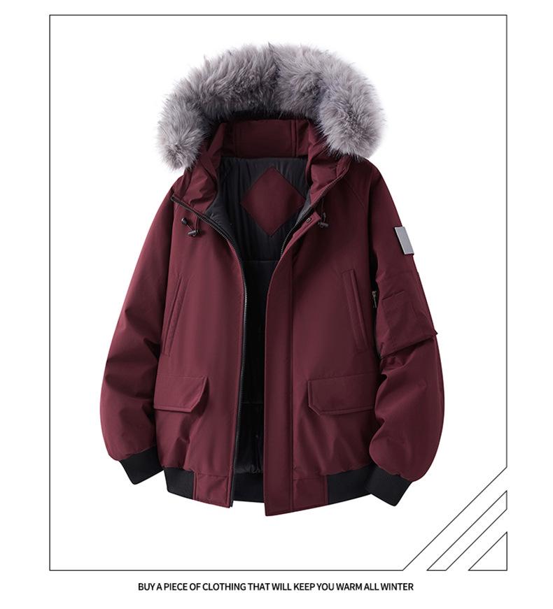 Men's & Women's High-Quality Removable Fur Collar Hooded Cotton Padded Winter Jacket
