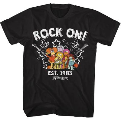 Fraggle Rock On Black T Shirt
