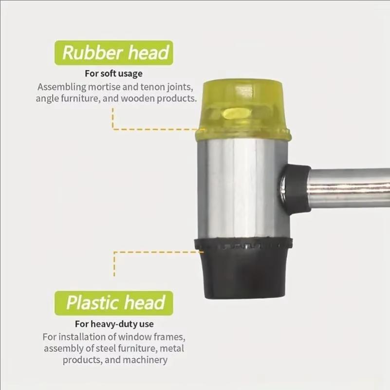 Soft Plastic Double-Sided Rubber Mallet for Jewelry Leather Craft Woodwork & Flooring Installation Guitar Rubber Hammer