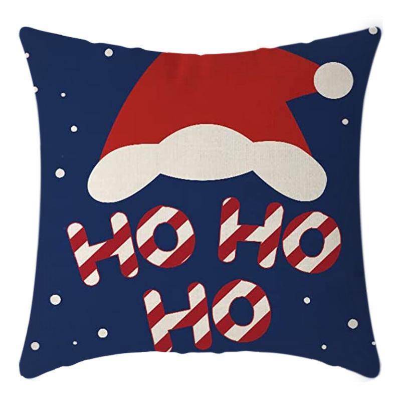 New Christmas Throw Pillow, Polyester Linen, Festive Dress Cushion, Bedroom Living Room Square Pillow, Cushion Pillow Case