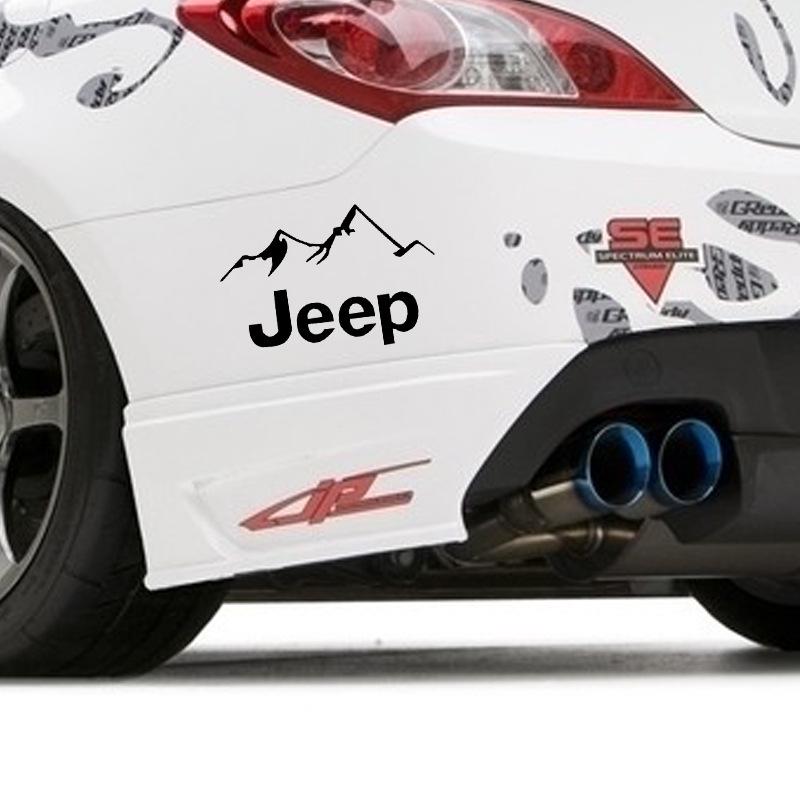 Kreativní samolepky na auto Jeep - zadní světla, zrcátka, palivová nádrž
