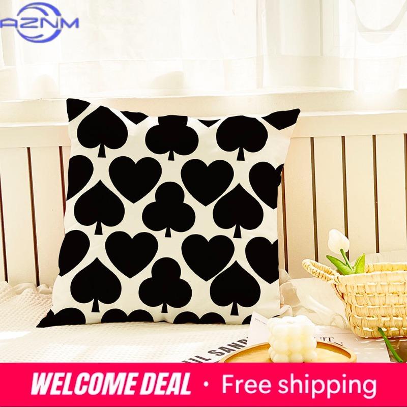 Ins Nordic Geometry Black And White Pillowcase Light Luxury Home Sofa Cushion Cover Living Room Bedroom Pillow Cover