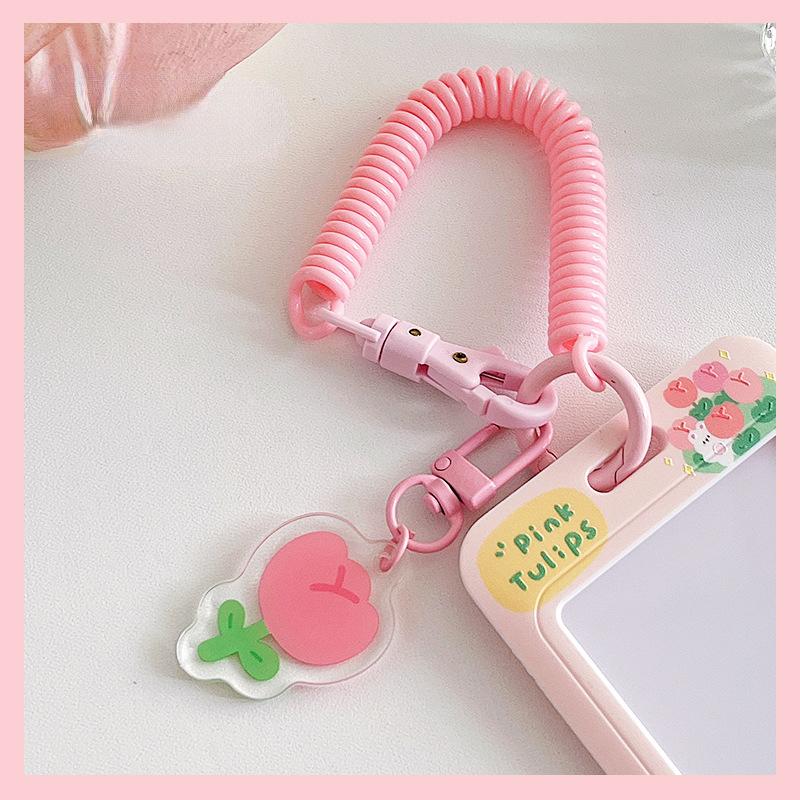 Tegneserieutskrifter ID-merke Pass Arbeidskortdekselveske med elastisk tau Håndleddsstropp Navnemerkeholder Business Access Card Sleeve