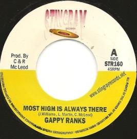 

7inch Record GAPPY RANKS Most High Is Always There STR160 Stingray Record 2012 UK Reggae Ska Dub Used