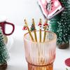 6pcs/set Stainless Steel Christmas Spoons Xmas Party Tableware Ornaments