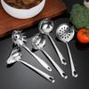 Stainless Steel Kitchen Utensil Set: Spatula, Soup Ladle, Slotted, Serving, Portion Spoons & Frying Pan Tools.