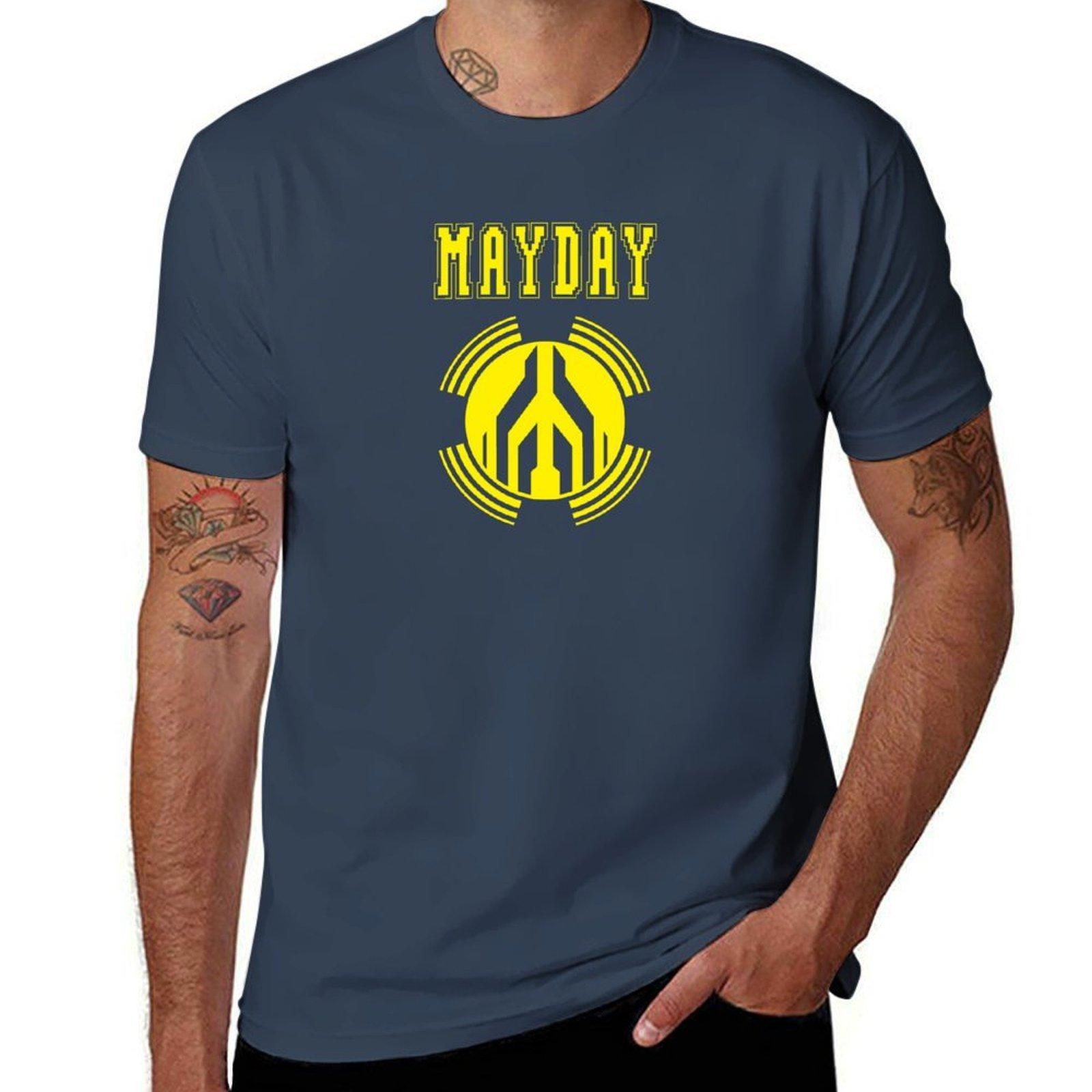 Yellow Classic Mayday Logo Tshirt Plus Size Loose Fit Tshirt S