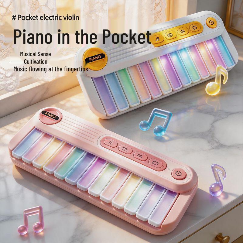 Rainbow Mini Rabbit Electronic Keyboard - Beginner's Musical Toy for Children