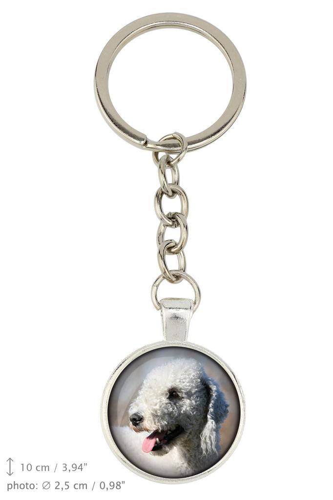Bedlington Terrier, Rothbury Terrier, Rodbery Terrier - Keychain with Your Photo, Key Decoration, Bag Pendant from Art-Dog Brand