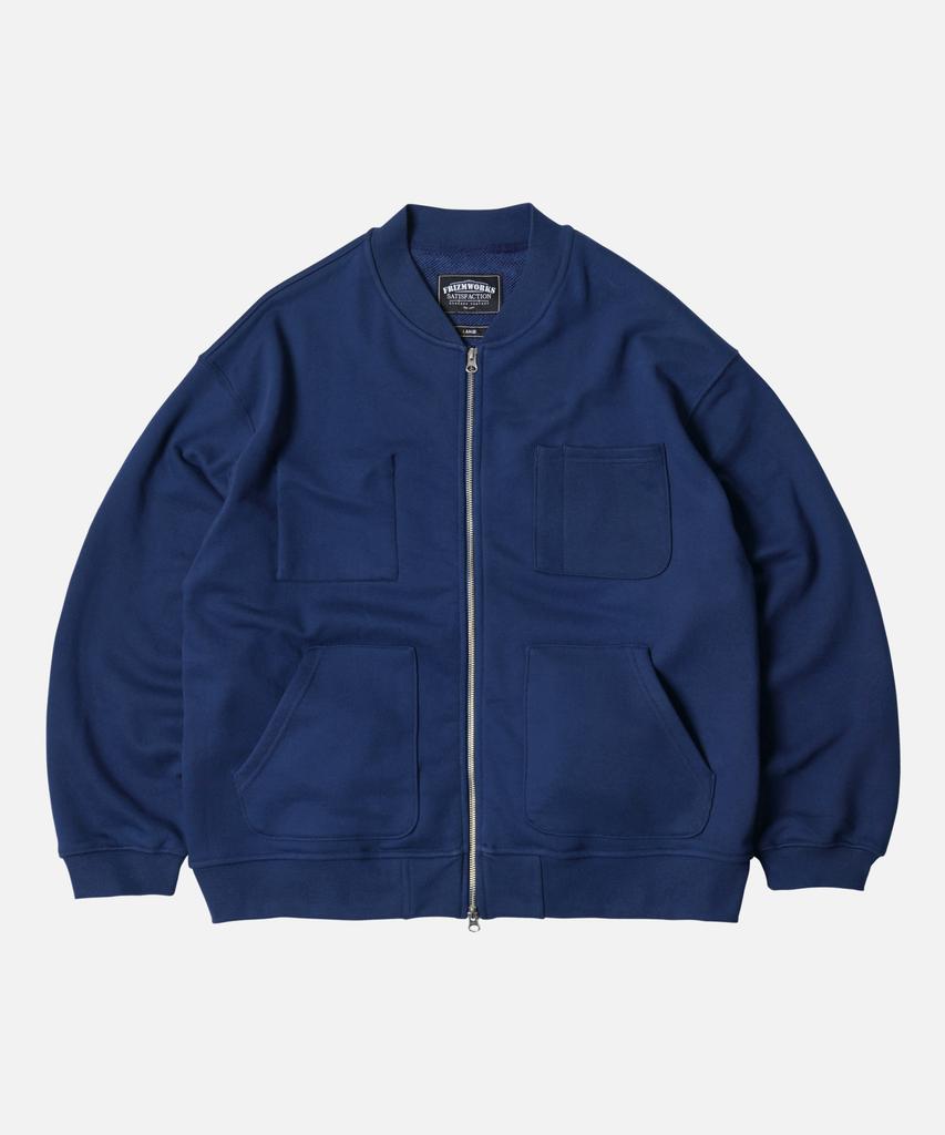 Frizmworks Heavyweight Sweat Zip Up Cardigan _ Blue