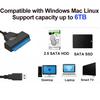 SATA To USB 3.0 Adapter Cable for 2.5 Inch Hard Drive HDD/SSD Data Transfer, External Hard Drive Converter Support UASP (Black)