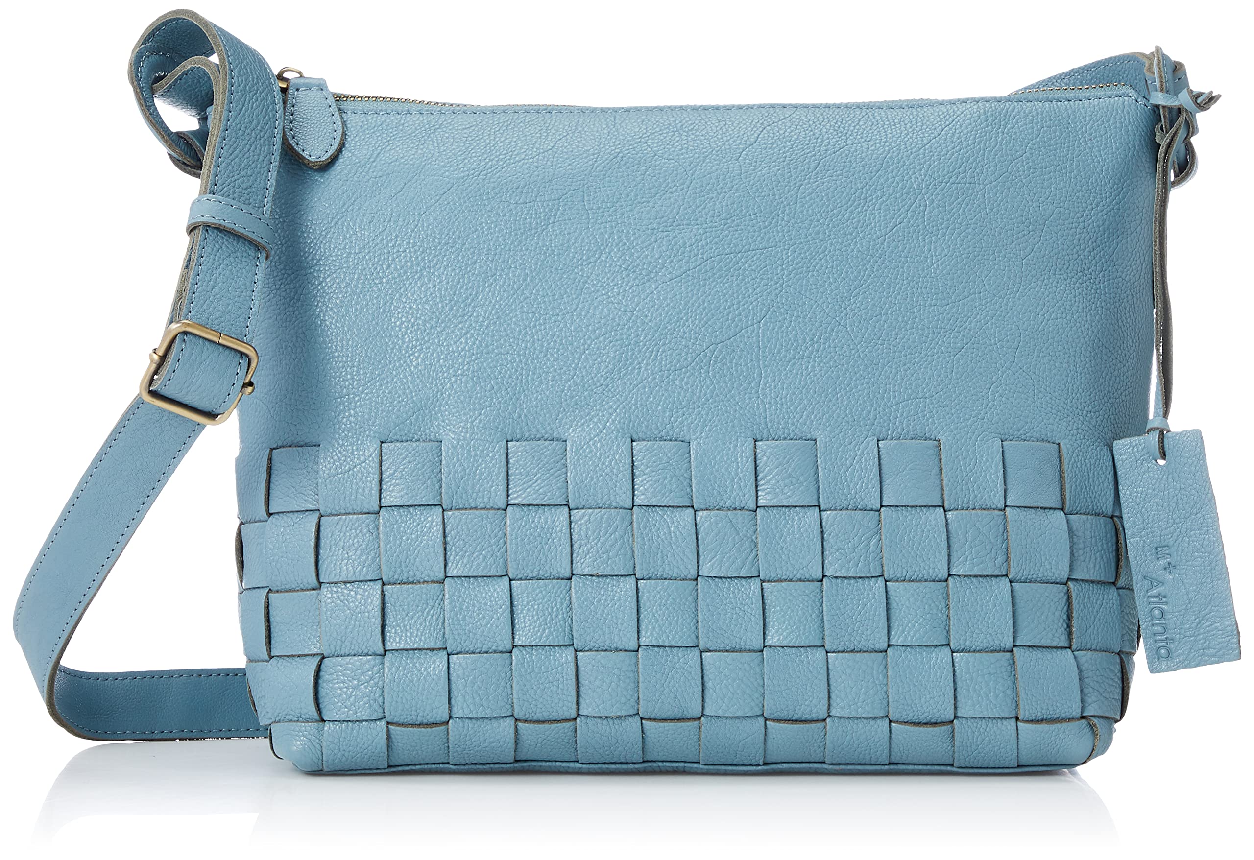 

Cowhide Shoulder Bag with Mesh Bottom Shoulder Bag for Sky [Peaks Peak] Women,