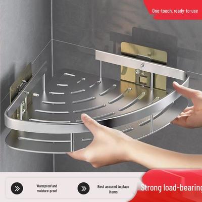 Bohrloses Aluminium Badezimmer Eckregal