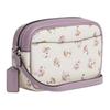 Coach Jamie 20 Floral Print Logo Coated Canvas Camera Bag Women Shoulder Bag Beige Purple CBA70-SVCAH