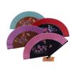Hand-Painted Peach Blossom Folding Fan