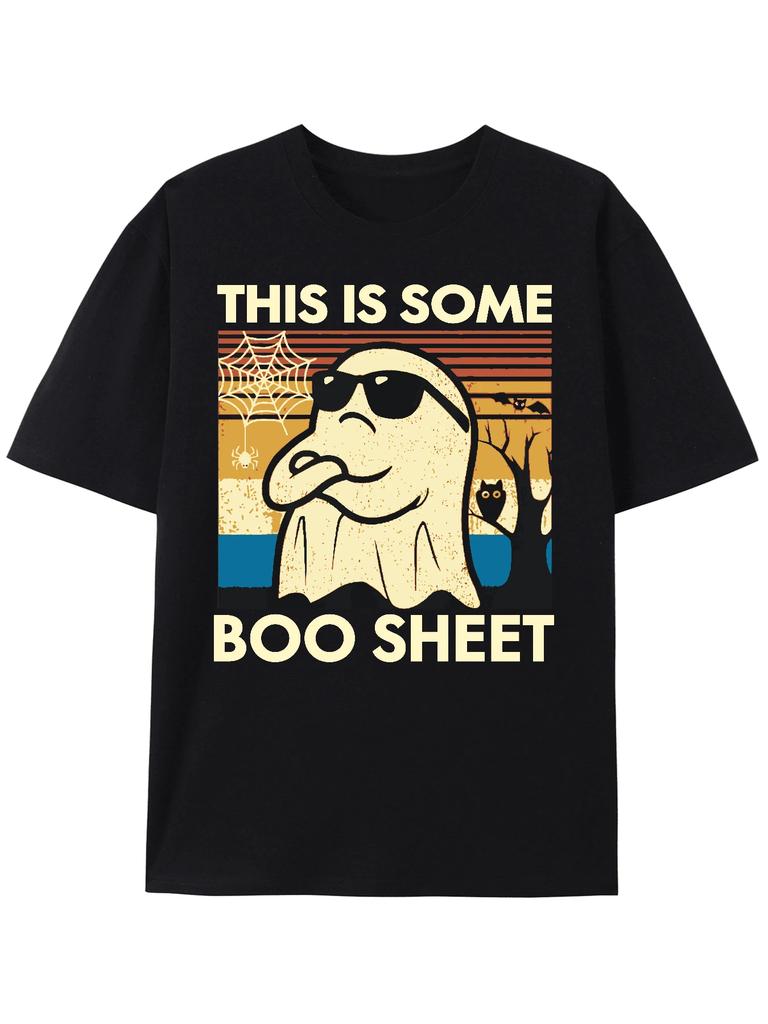 This Is Some Boo Sheet Cool Cute Ghost Retro Funny Halloween Men Women TShirt Mens Cotton TShirt