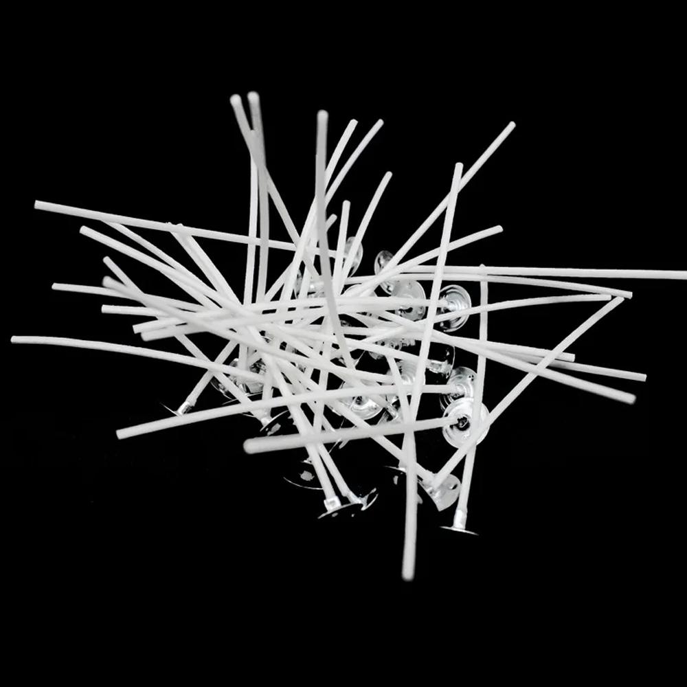 Multiple Sizes Waxed Cotton Thread Candle Wick 100pcs/set Smokeless Wick & Holder Candle Making Set Accessories Wicks Bracket
