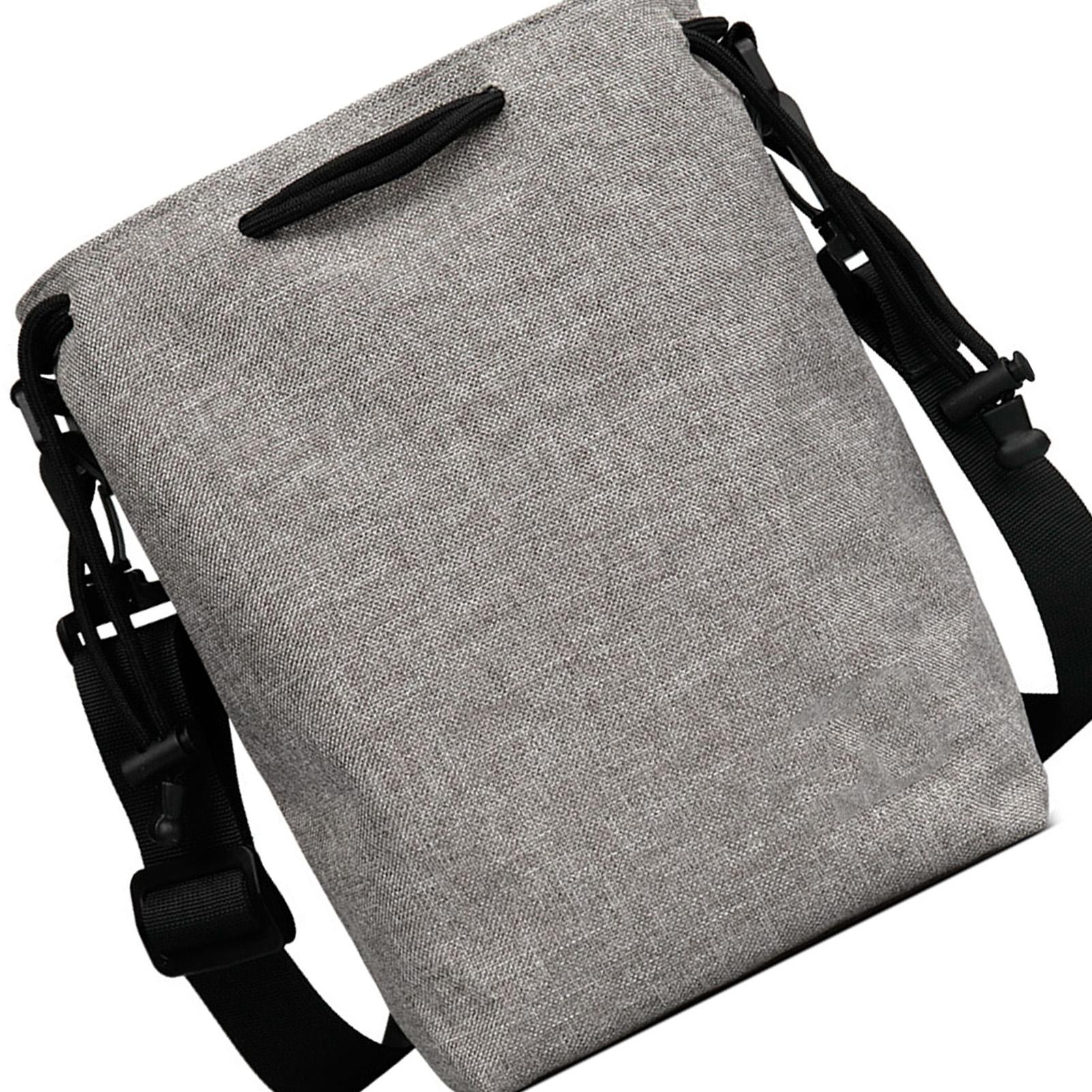 

Сумка для зеркальных камер Водонепроницаемая Затягивающийся шнурок Пряжка Мягкая подкладка Наплечная сумка для камеры для женщин мужчин Серая серый