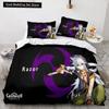 3D-trykk Anime Genshin Impact Xiao SUCROSE Qiqi Dynetrekk Tegneserie Sengetøysett Sengesett Dyne Dynetrekk Hjemmetekstiler
