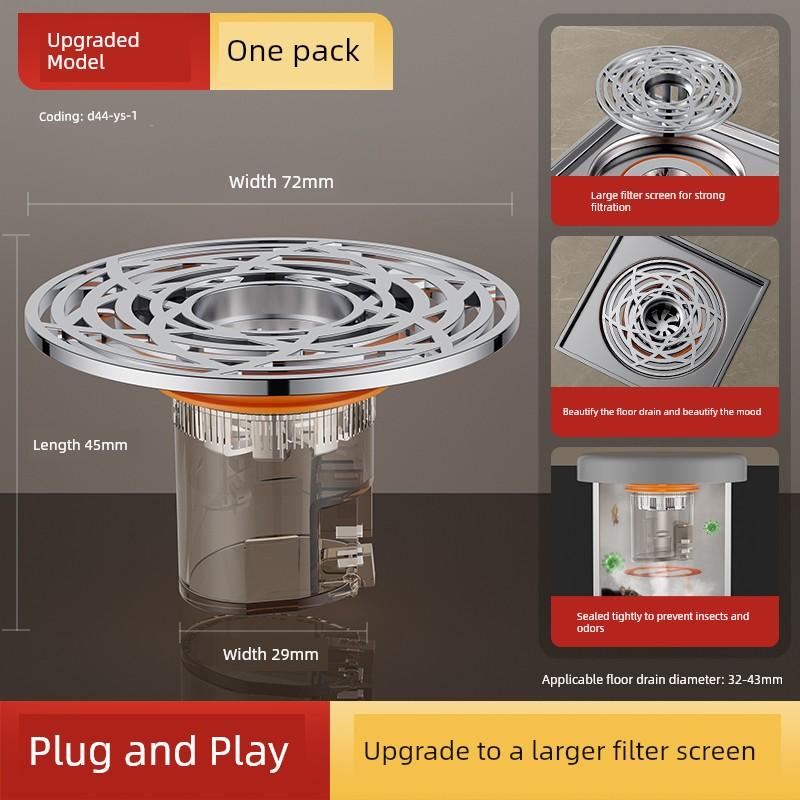Universal Anti-Odor Core for Bathroom Floor Drain, Anti-Insect and Anti-Odor Seal for Toilet Drain Pipes