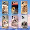 Cute Animal Hamster Phone Case For iPhone 17,16,15,14,13,12,11 Pro,Max,Plus,X,XS,XR,SE4,E Mini Transparent Soft Cover