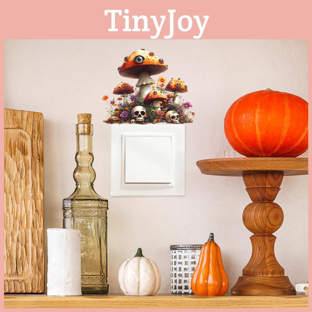 Eyeball Halloween Mushroom Skull Switch Sticker Pvc Living Home Wall Decor